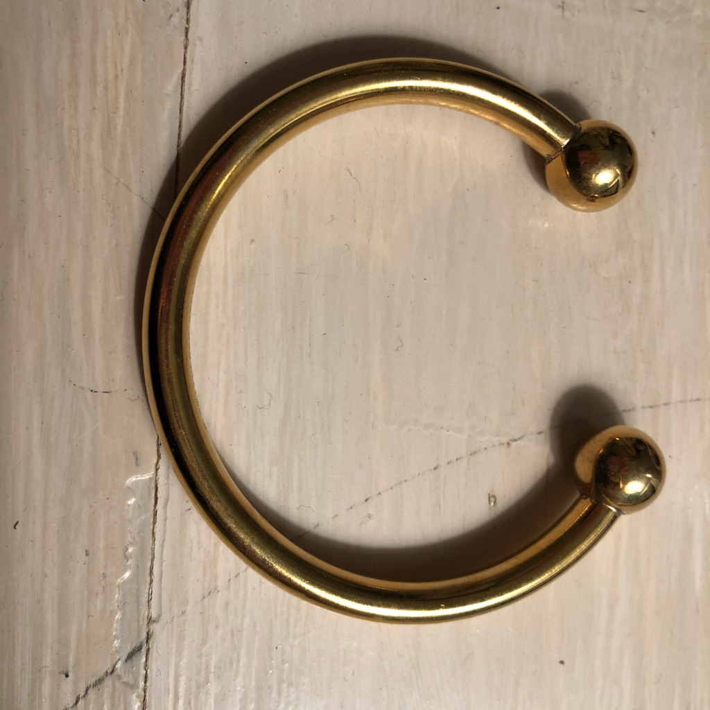 Gold Bangle With Balls